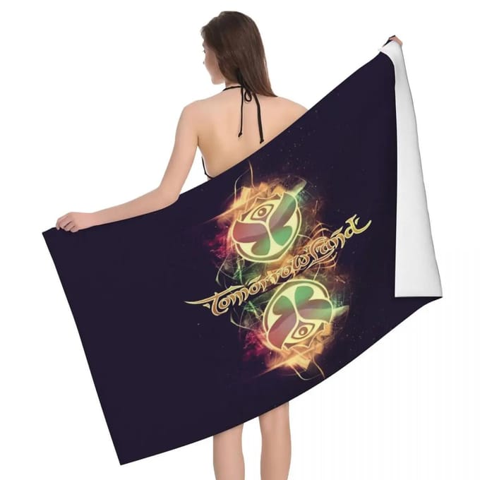 Tomorrowland Logo Bad Strandhanddoek Microvezel Zwembadhanddoeken W95*H190(CM)
