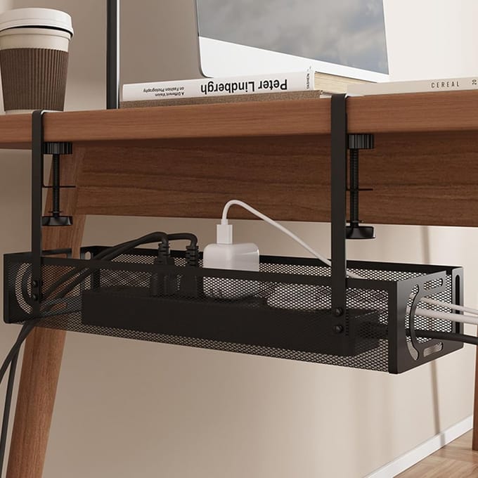 Kabelgoot voor bureau - Kabelmanagement organizer - Zwart