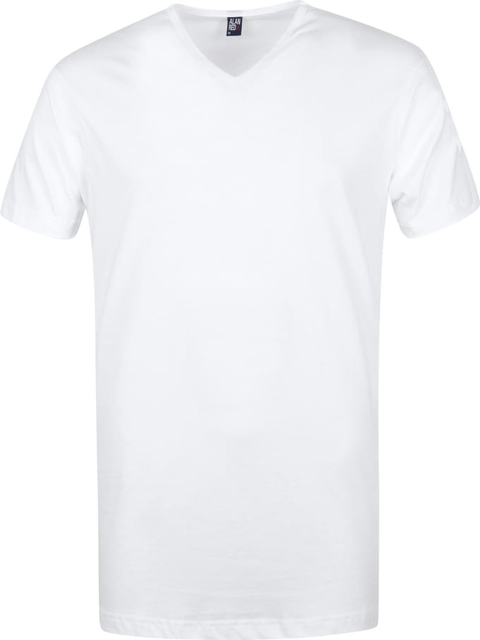 Alan Red - Vermont T-Shirt V-Hals Wit 3 pack - Heren - Maat XL - Regular-fit