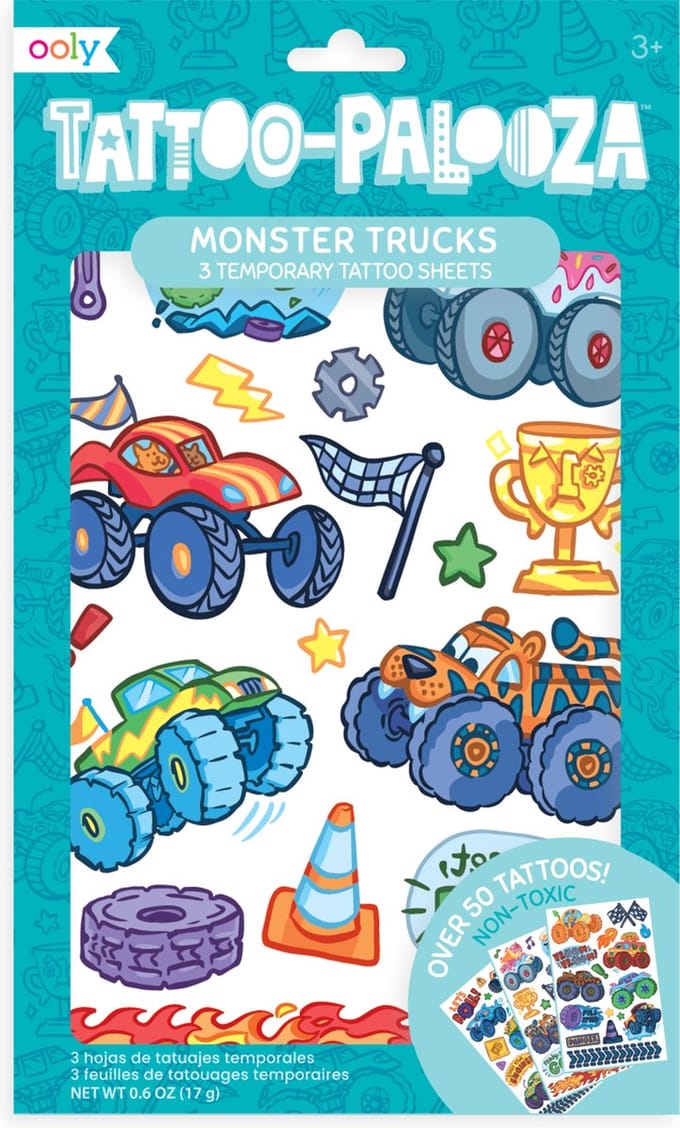 Ooly - Tattoo Palooza - Tijdelijke tatoeages - Monstertrucks