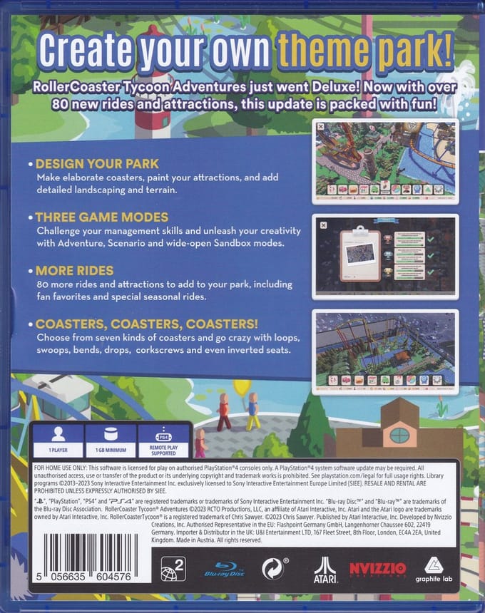 RollerCoaster Tycoon Adventures Deluxe - Sony PlayStation 4 - Simulatie