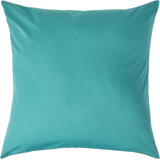 Homescapes Kussensloop 60x60 cm – Petrol – 100% Egyptisch Perkal Katoen – 200 TC
