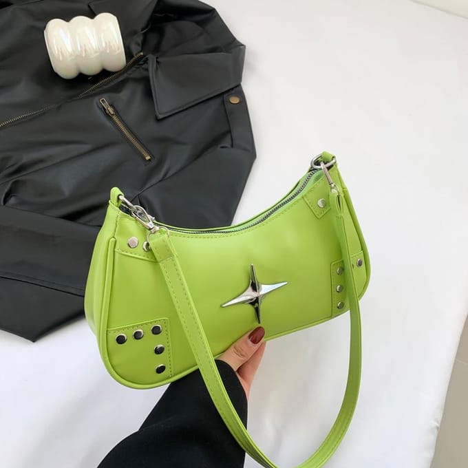 Dames Nieuwe Mode Schoudertas Getextureerde Okseltas Commuter Crossbody Halvemaantas yellow