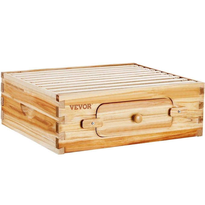 Ruche Langstroth Kit Ruche Moyenne 10 Cadres Fenêtres Acryliques pour Abeilles