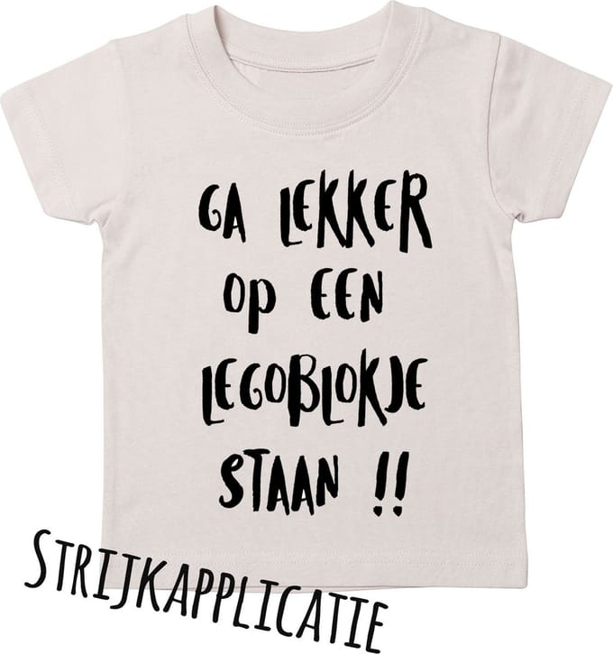 Strijkapplicatie - Ga lekker op een legoblokje staan