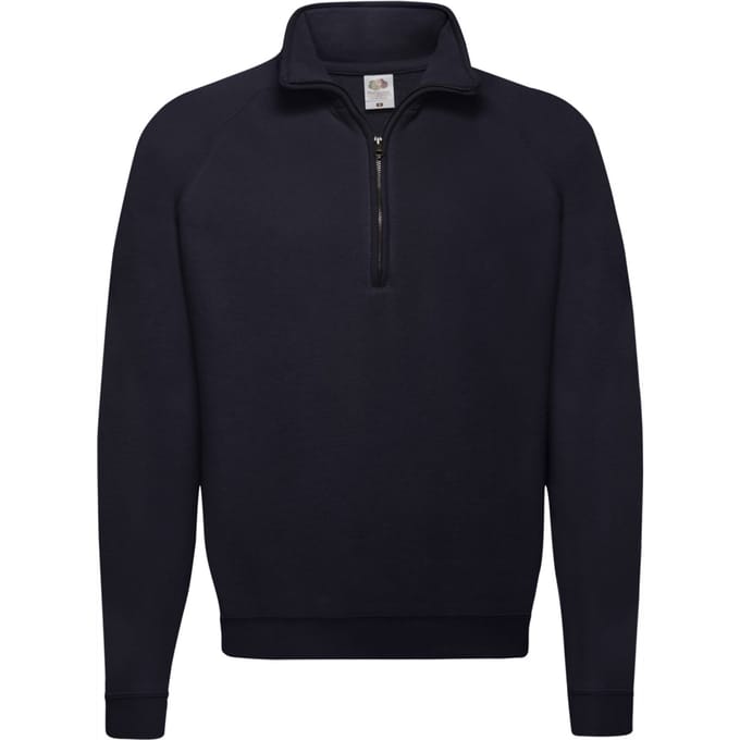 Fruit of the Loom Heren Klassiek 80/20 Rits Hals Sweatshirt (Deep Navy)