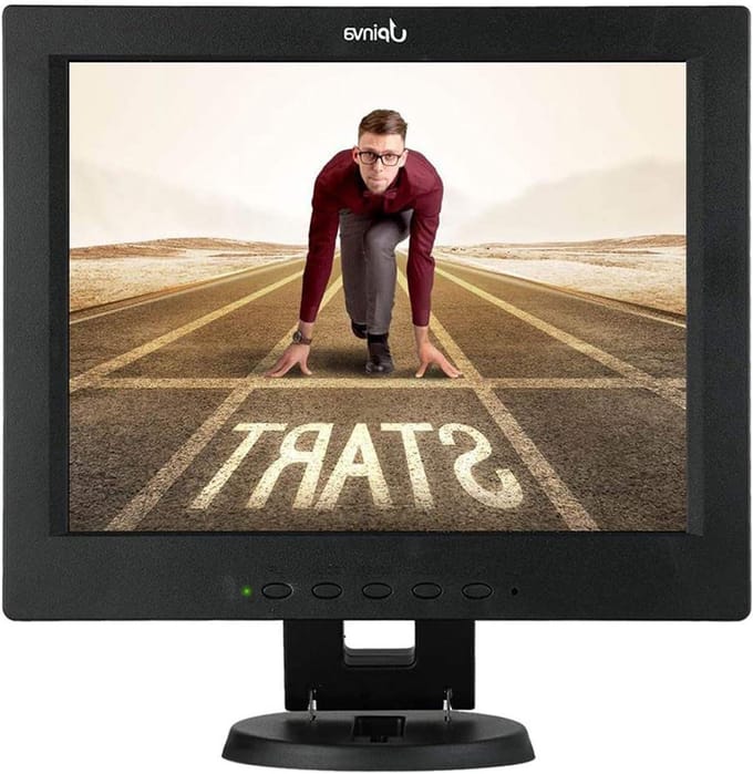 Bewakingsmonitor 12 inch - CCTV Display LCD - Veiligheid Toezicht - Multifunctionele Ingangen - 12 inch - Zwart