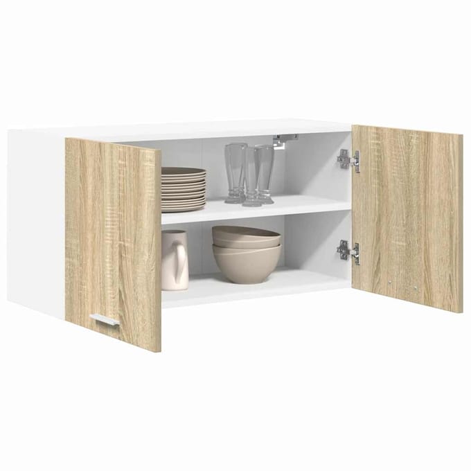 vidaXL - Hangkast - Sonoma - Eik - 80 - x - 31 - x - 40 - cm - Bewerkt - hout