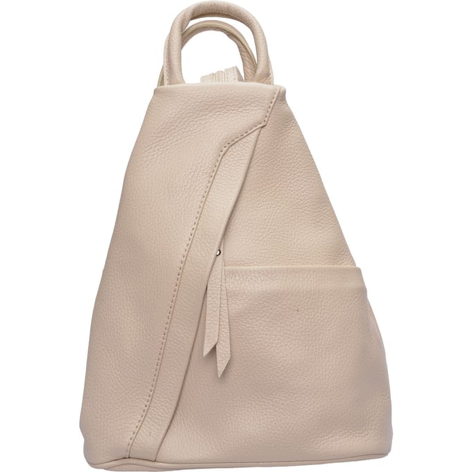 Isabella Rhea Beige Rundleer Tas