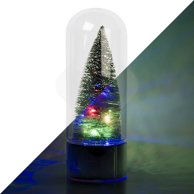 Stolp Met Kerstboomb Multi LED 25cm