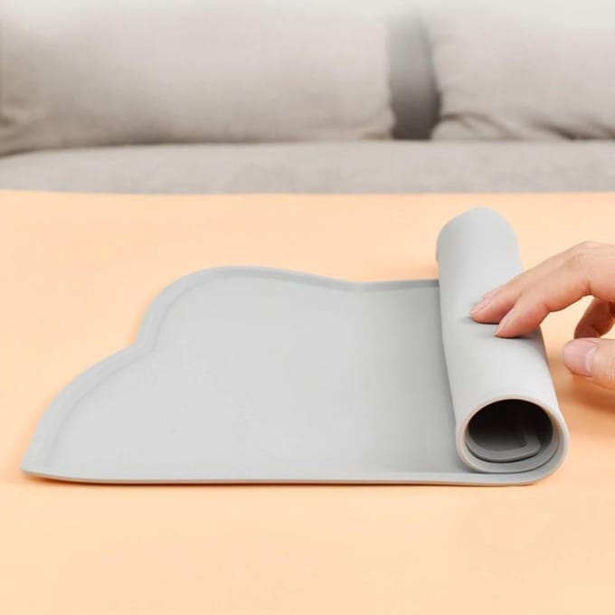 Set de table imperméable et antidérapant pour animaux de compagnie, facile à nettoyer, pour chiens et chats rose
