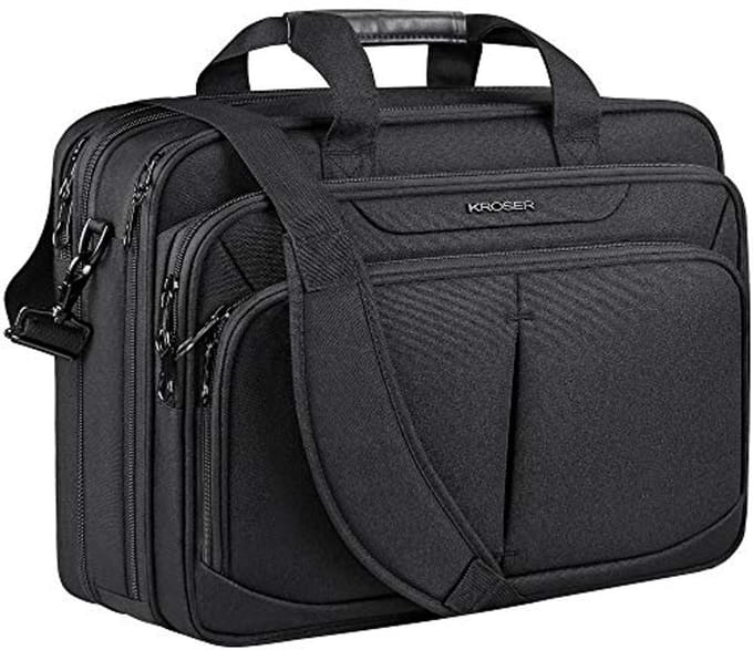 Laptoptas - Aktetas Computertas - Zakelijk Reizen - Waterafstotend Uitbreidbaar - 45 cm - Zwart