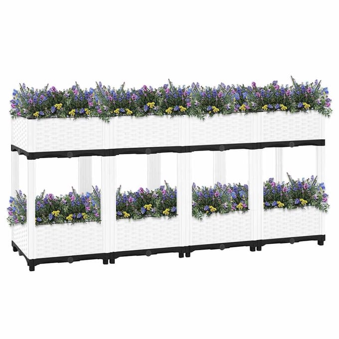vidaXL - Plantenbak - verhoogd - 160x40x71 - cm - polypropeen