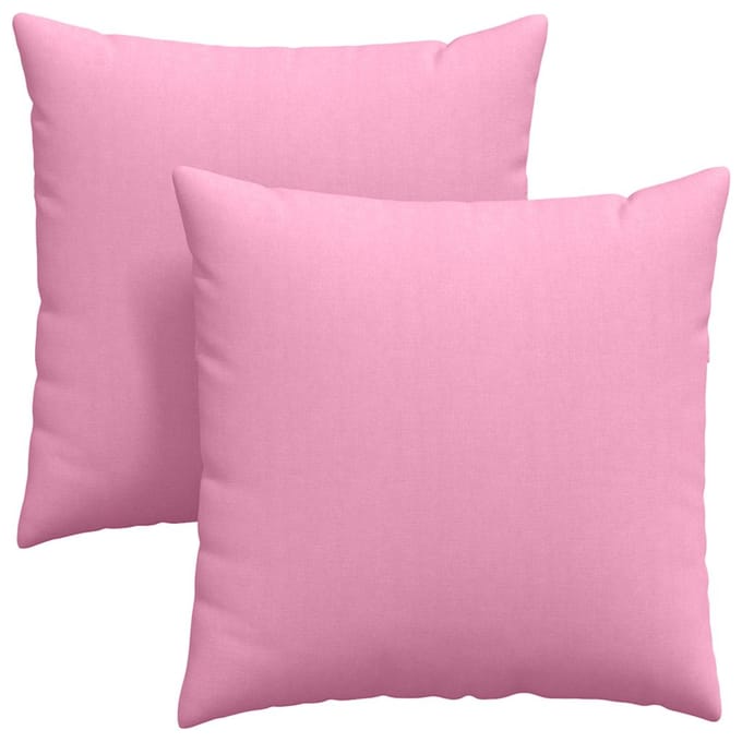 vidaXL - Zitkussens - 2 - st - Stof - Roze - 80 - x - 80 - cm