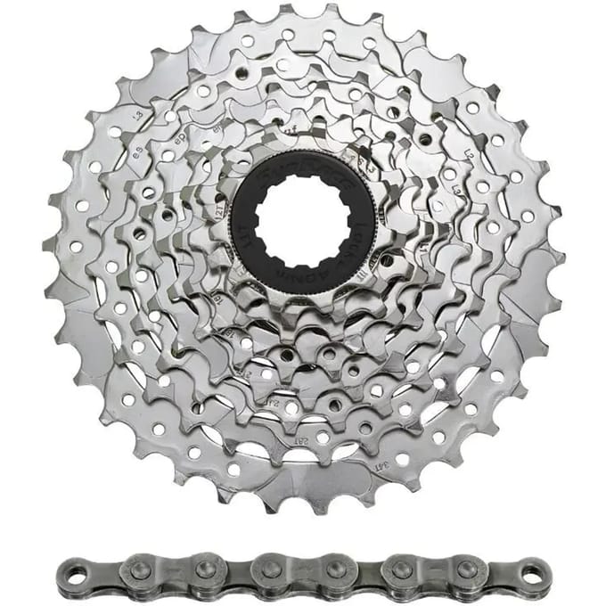 Cassette met ketting Sunrace M96 11-34 Shimano Nickel