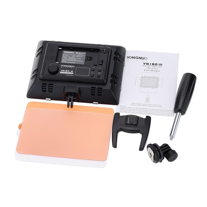 Yongnuo Pro YN160 III 192 LED's Video Studio Fotografie Lichtlamp Verstelbare kleurtemperatuur white
