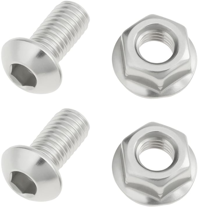 Dailygoods - 2 stuks M6x12mm Motorfiets Batterij Deksel Klink Schroeven met Moeren