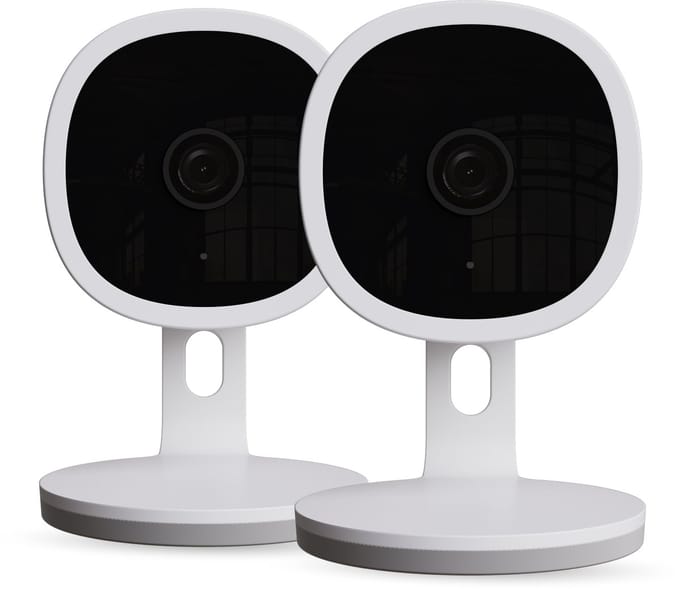 Calex Smart Security Beveiligingscamera - 2K WiFi IP-camera met App-bediening - Nachtzicht & 2-weg Audio - voor Binnen - 2-pack