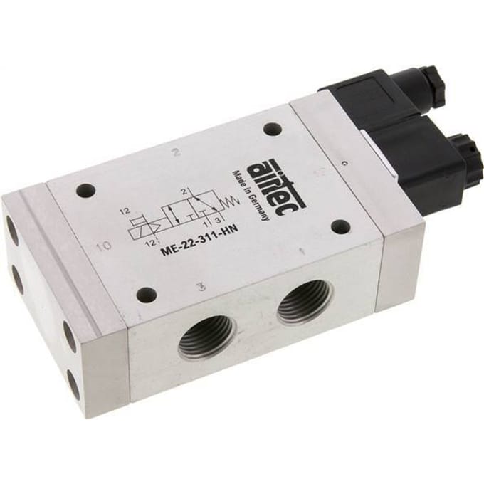 3/2 G1/2'' (G1/8'') Magneetventiel Extern 24V DC 0-10bar/0-140psi Airtec