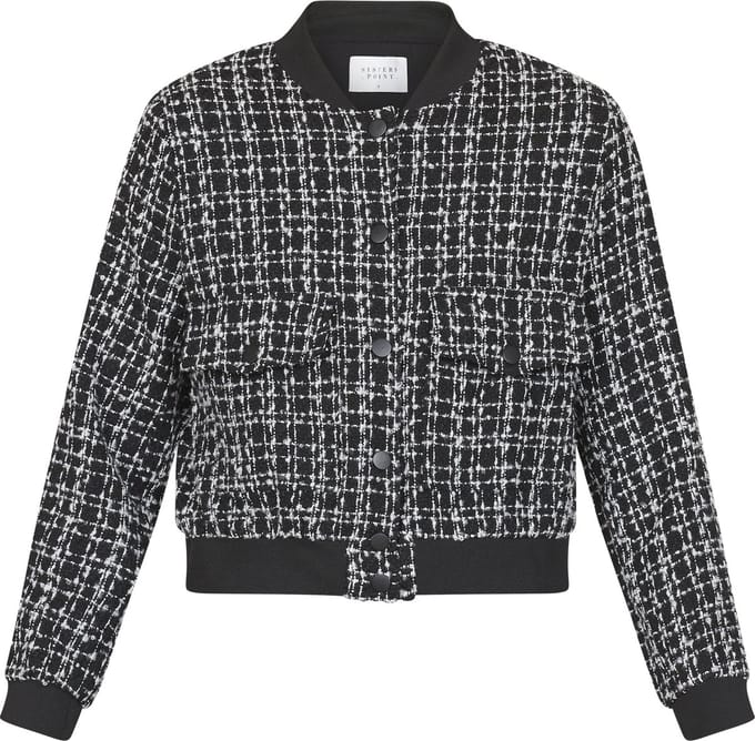 SISTERS POINT Garwin-ja7 - Dames Jas - Black Check - Maat S