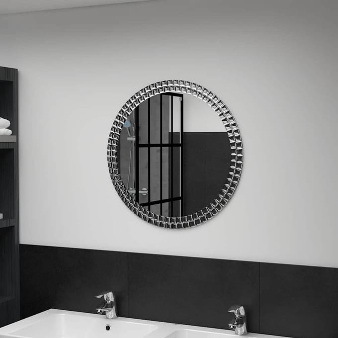 vidaXL - Wandspiegel - 60 - cm - gehard - glas