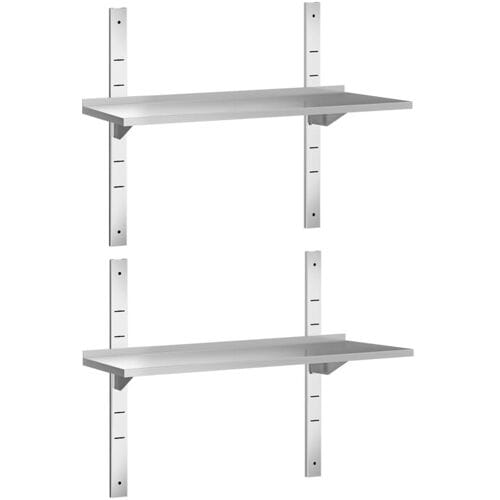GGM Gastro Dubbele RVS wandschap PREMIUM - 1200x400mm zilver
