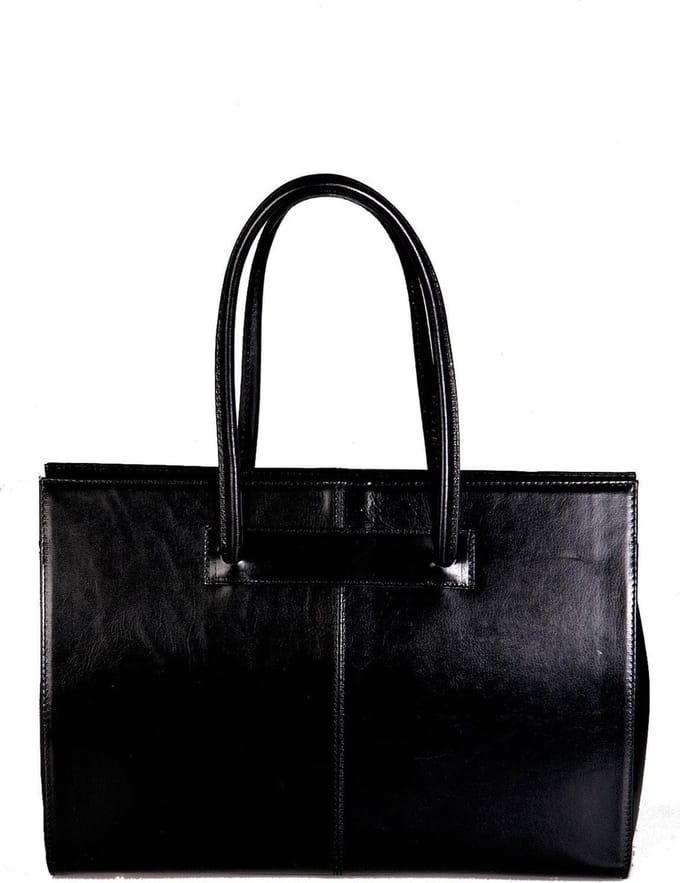 Viabologna Laptoptas Elegante Leer - zwart