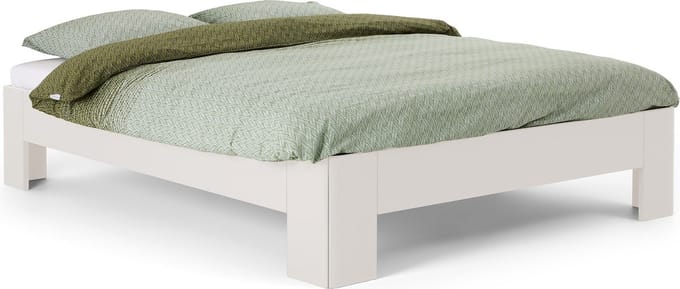 B Bright Fresh 500 Bed 120 x 200 cm - Bedframe Wit - Bedombouw - Instaphoogte: 50cm - Tweepersoonsbedden
