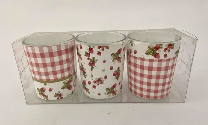 J-Line theelicht houder 6x5cm (set van 3)
