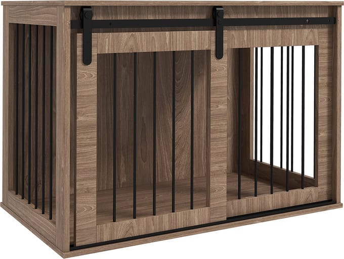 PawHut hondenkooi - afsluitbaar - met schuifdeur - 98 x 58 x 61 cm