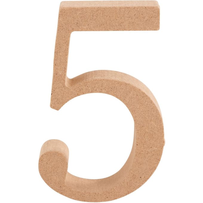 VBS MDF Nummer - Cijfer "5"