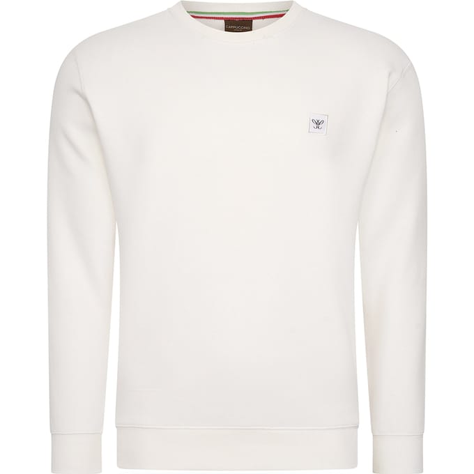Cappuccino Italia - Heren Sweaters Prato Sweater - Wit - Maat XL