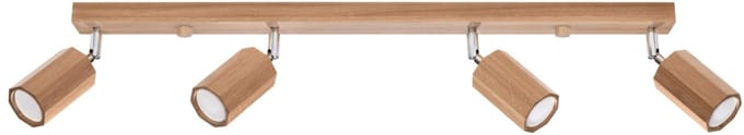 Sollux Lighting Plafondlamp Zeke - GU10 - eik - hout - 20x80x5cm