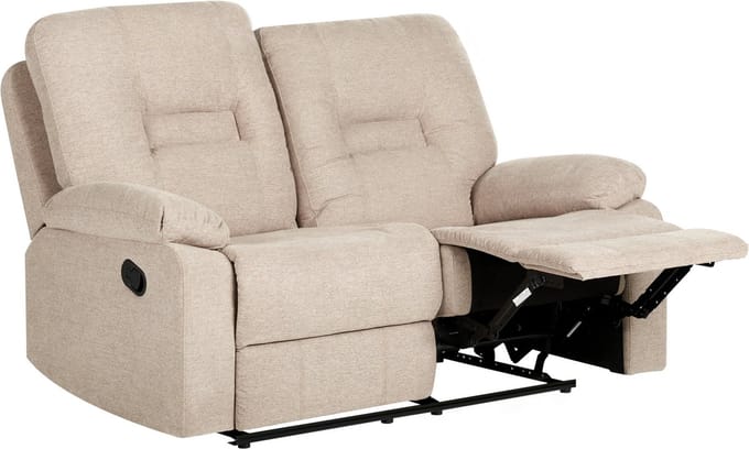 BERGEN - Tweezitsbank - Beige - Polyester