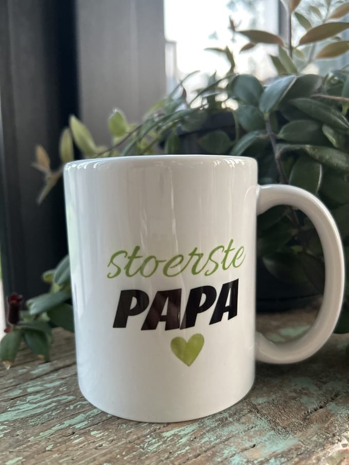 Creaties van Hier - Mok - Stoerste Papa - Vaderdag - Keramiek - 325 ml