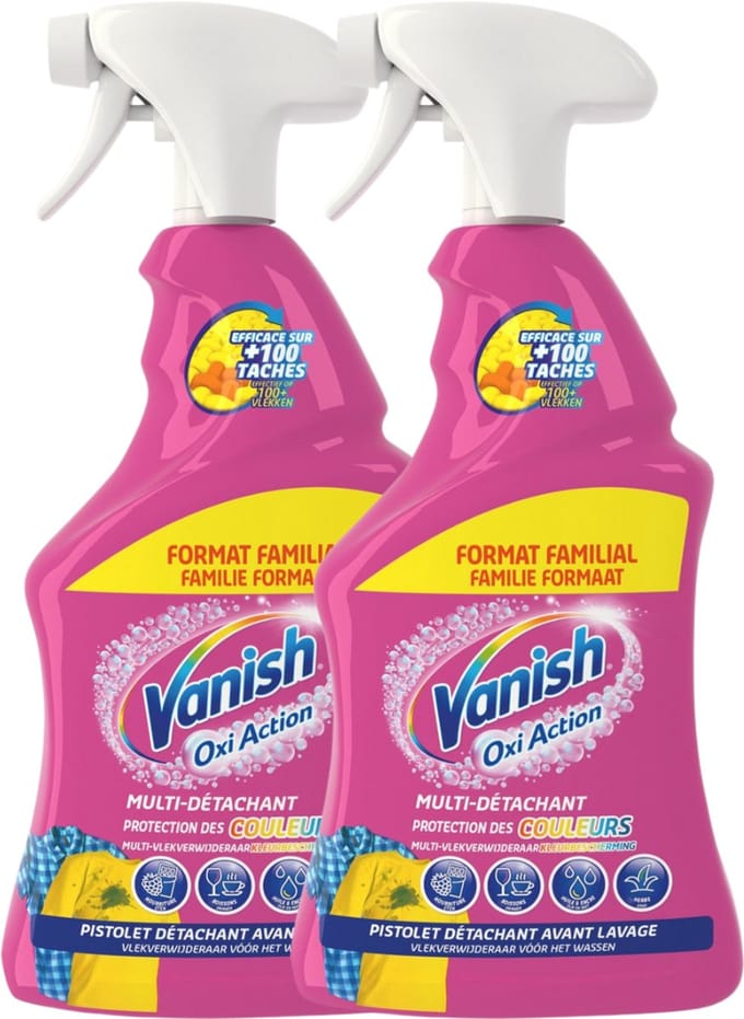 Vanish Vlekverwijderaar 4-in-1 Spray 940ml - 2 Stuks - Voordeelverpakking