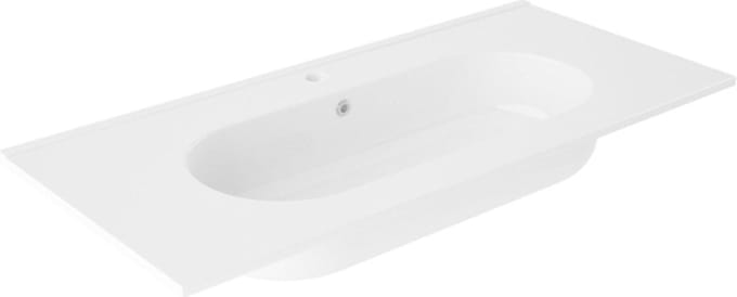 Adema Chaci wastafel - 100x46x14cm - 1 kraangat - keramiek - wit