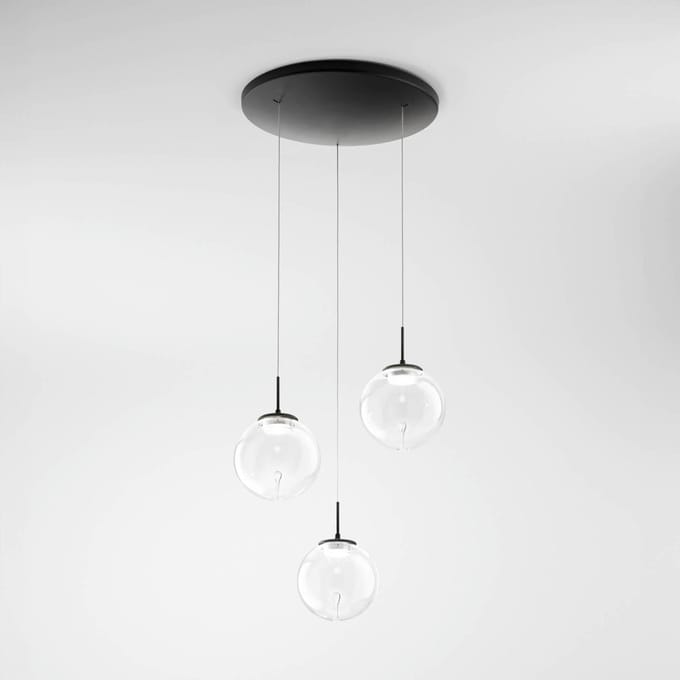 Fabas Luce LED hanglamp Ariel, 3-lamps, rond, stappendimmer, CCT