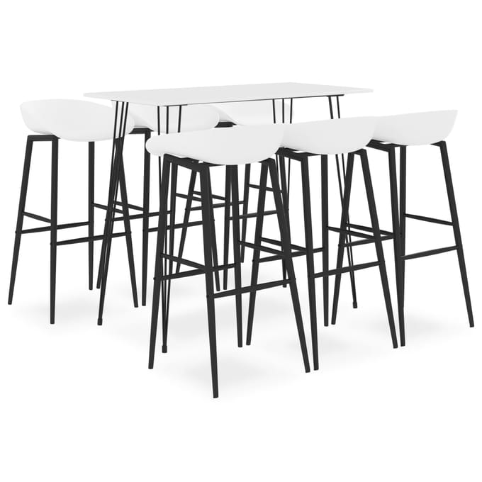 vidaXL - 7-delige - Barset - wit