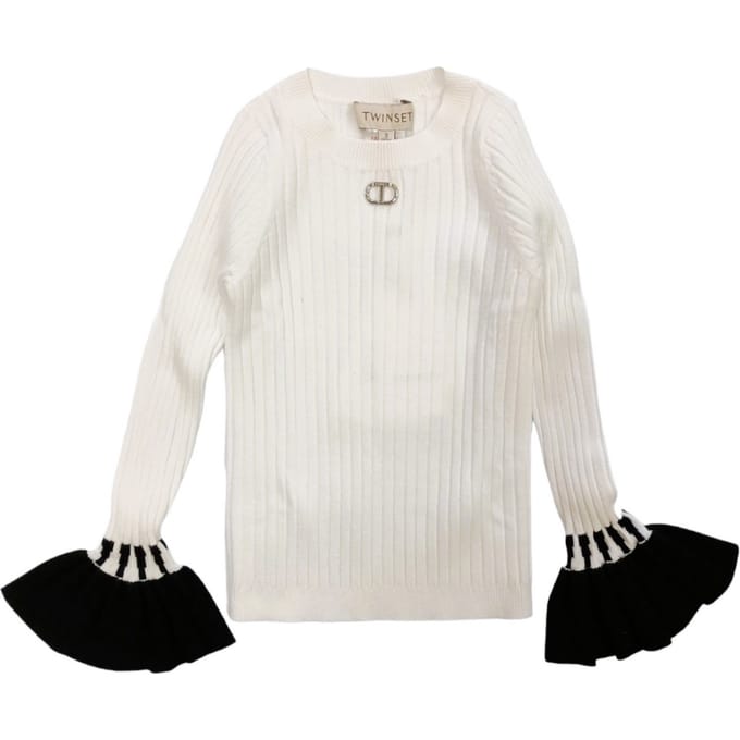 Twinset - Wit/zwart trui 2722 232GJ3721