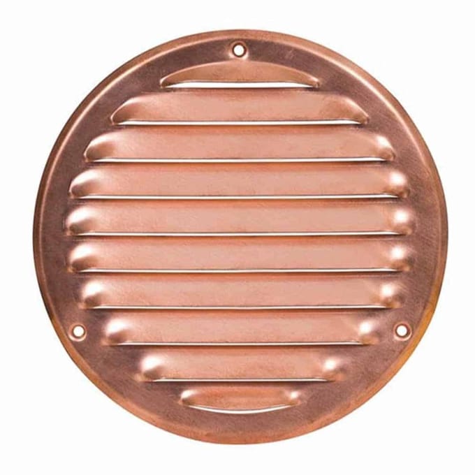 Metalen ventilatierooster rond Ø160 mm koper - MR160Cu