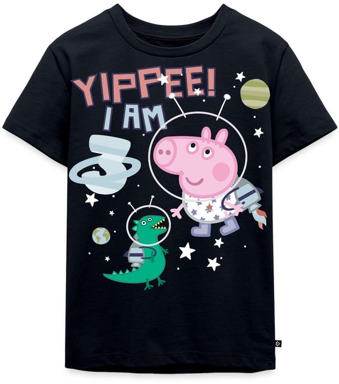 Peppa Pig 3e Verjaardag Schorsch Ruimtemissie Premium T Shirt Kinderen