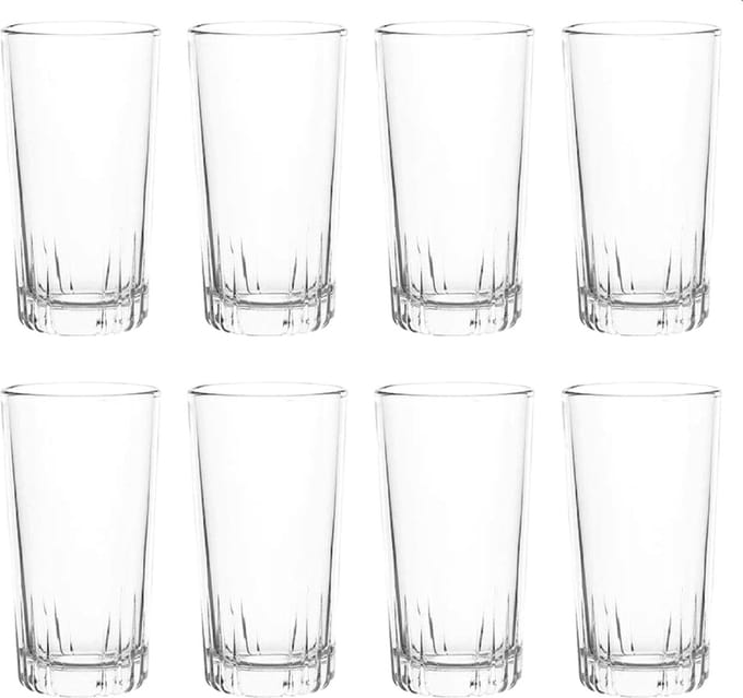 Longdrinkglazen - 380 ML - Set van 8