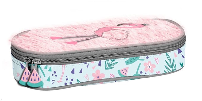 PASO Etui - Flamingo - 23 x 10 x 5 cm - Polyester