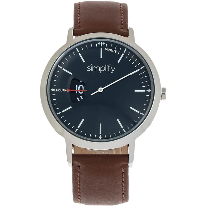 Vereenvoudig het 6500 horloge met leren band