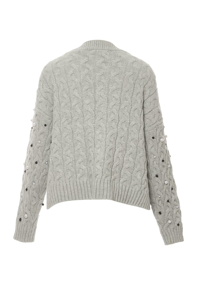 Faina Vest Dames licht grijs melange
