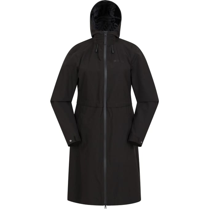 Mountain Warehouse Dames/Dames Hilltop Extra Lang Waterdicht Jasje (Zwart)