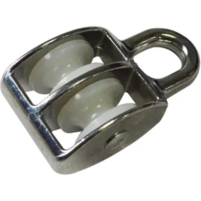 Sencys Katrolblok Dubbel Met Oog – Gegalvaniseerd Staal – 6mm
