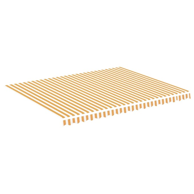vidaXL - Vervangingsdoek - voor - luifel - 450x350 - cm - polyester - geel - en - wit