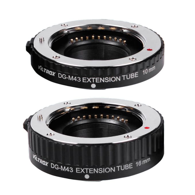 Macro AF Autofocusverlenging DG Tube 10 mm 16 mm Set Ring Metalen houder voor Micro M4/3 Camera Olympus gray